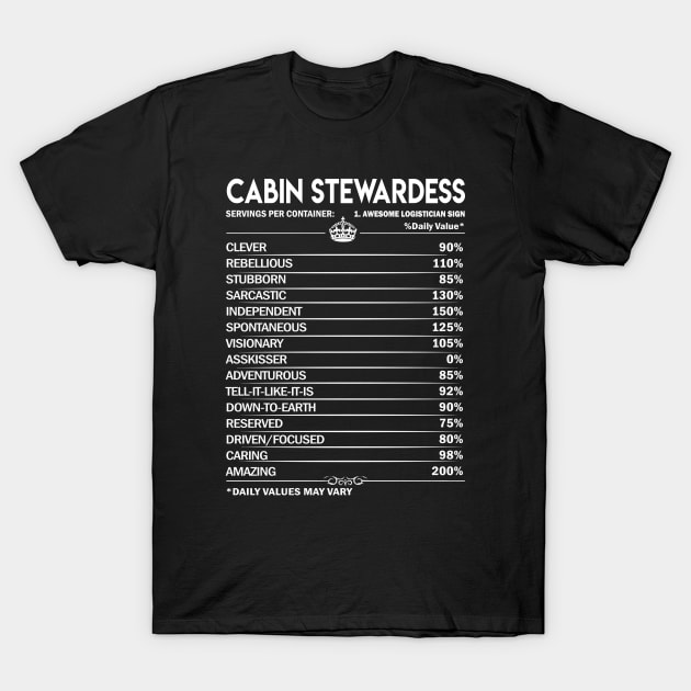 Cabin Stewardess T Shirt - Cabin Stewardess Factors Daily Gift Item Tee T-Shirt by Jolly358